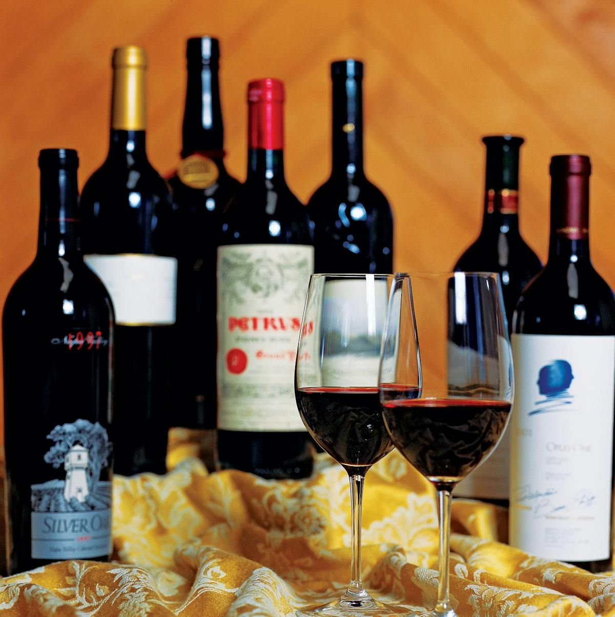 a bottle of wine on a table
