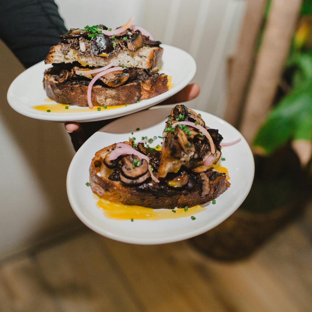 a plate of food on a table