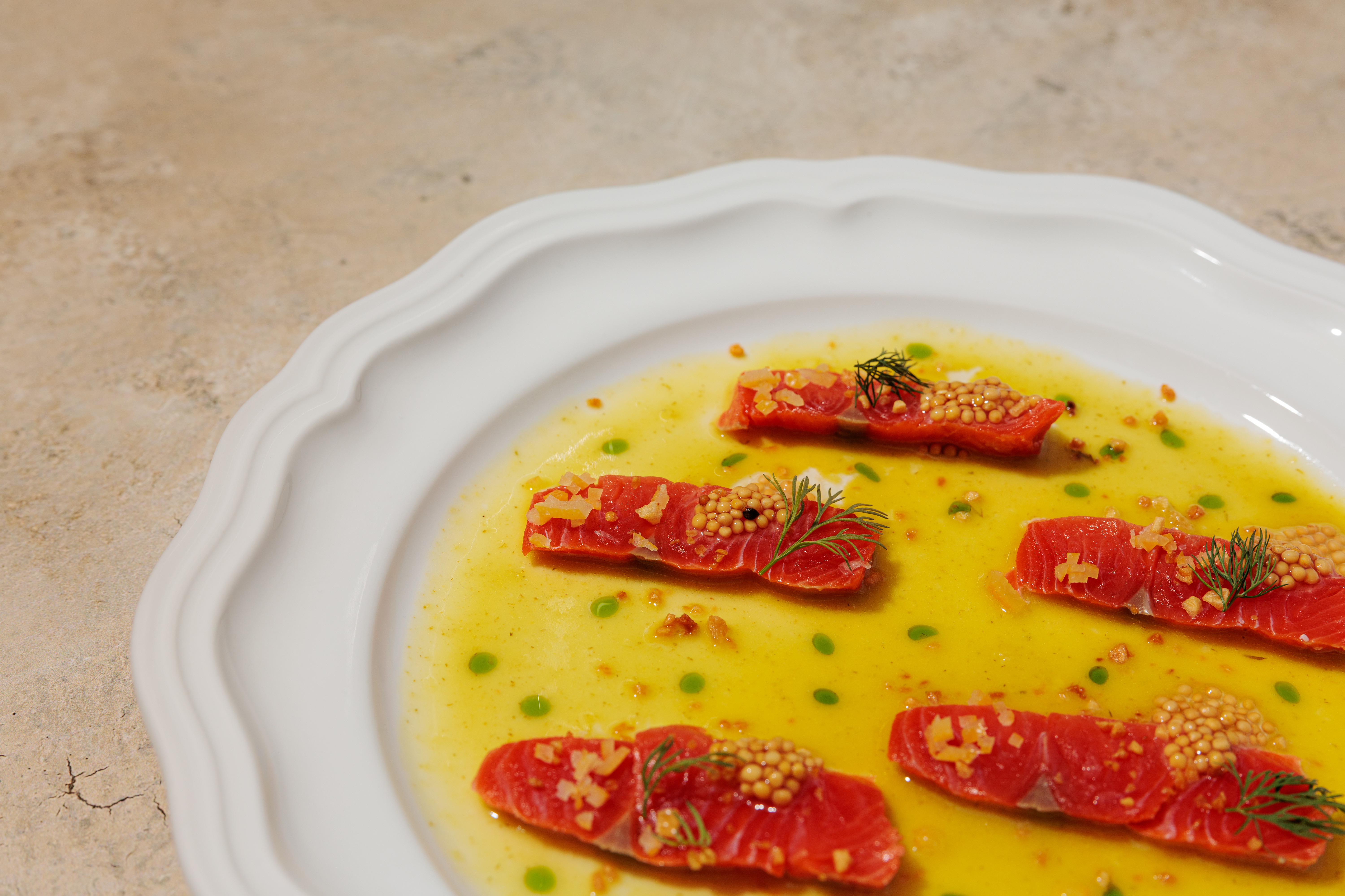 a plate of food on a table