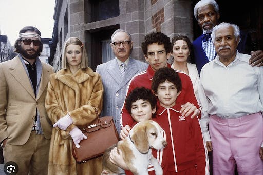 Ben Stiller, Jonah Meyerson, Danny Glover, Kumar Pallana posing for a photo