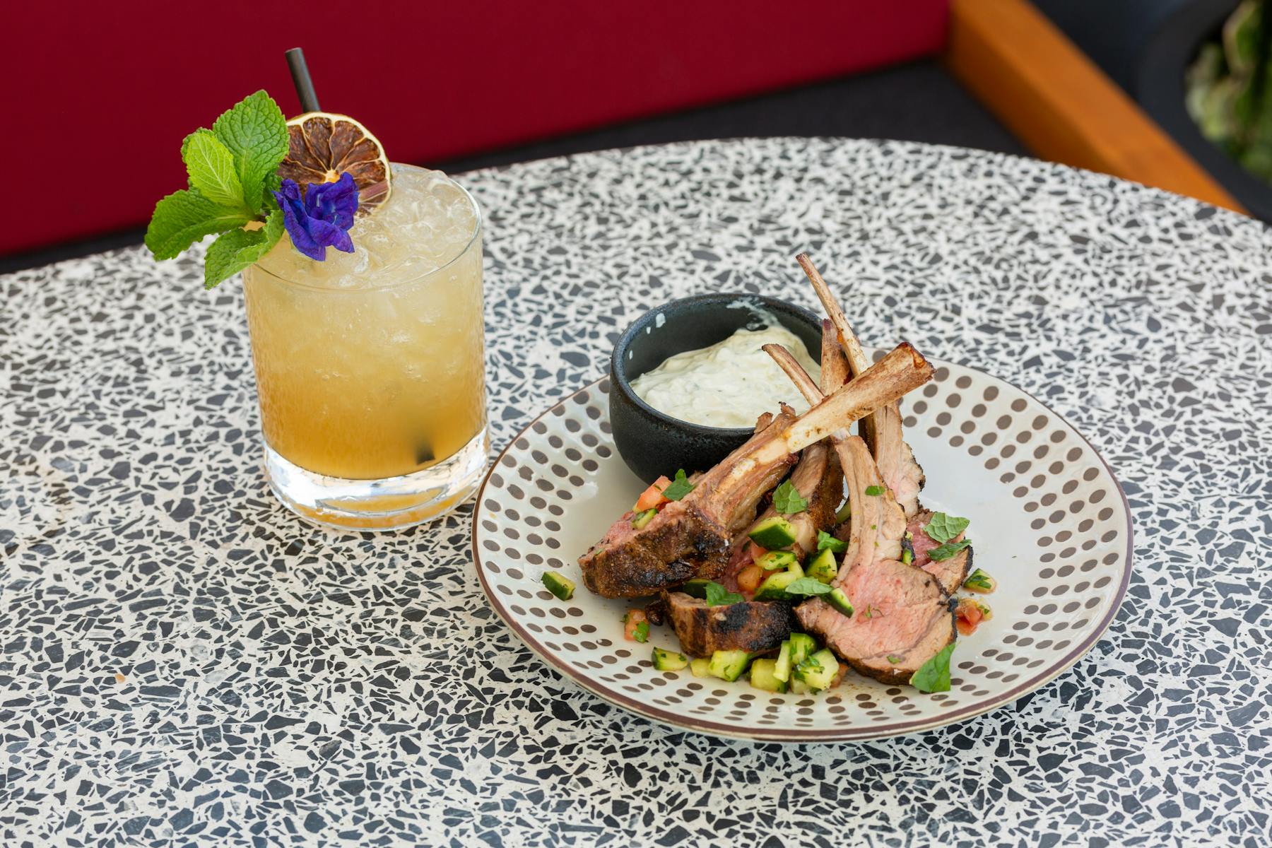 a plate of food on a table