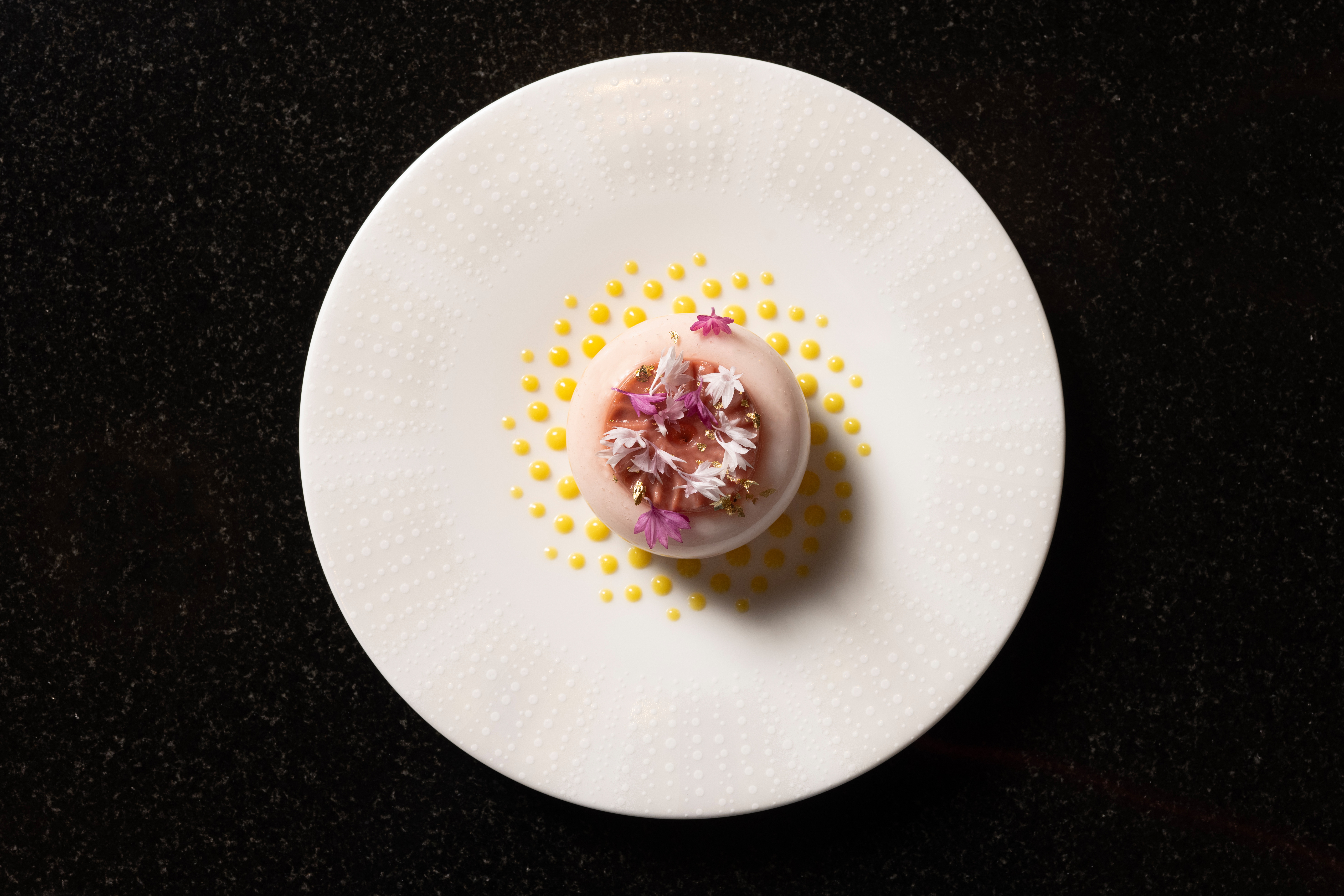 a plate with food on it