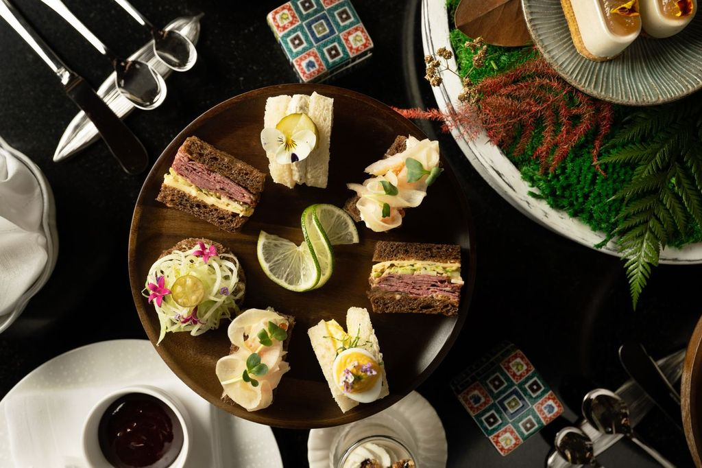 a bunch of food on a table