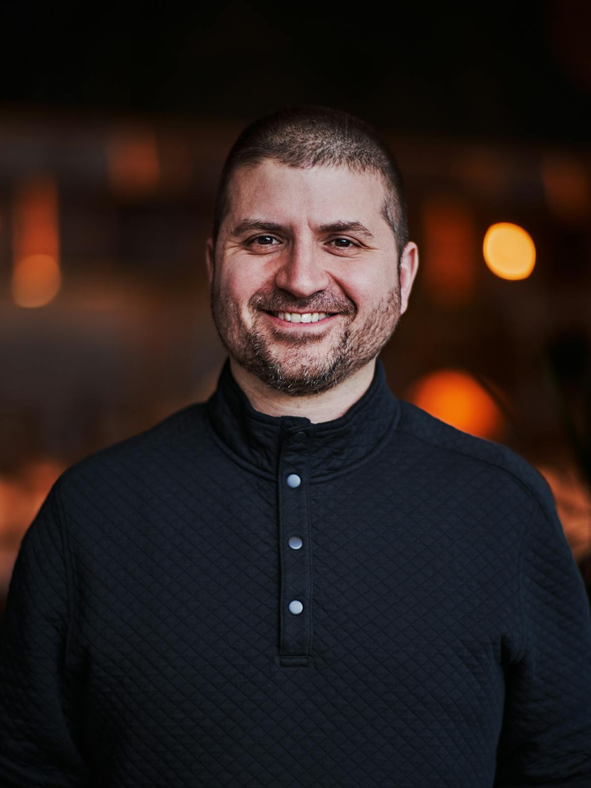 a man looking at the camera