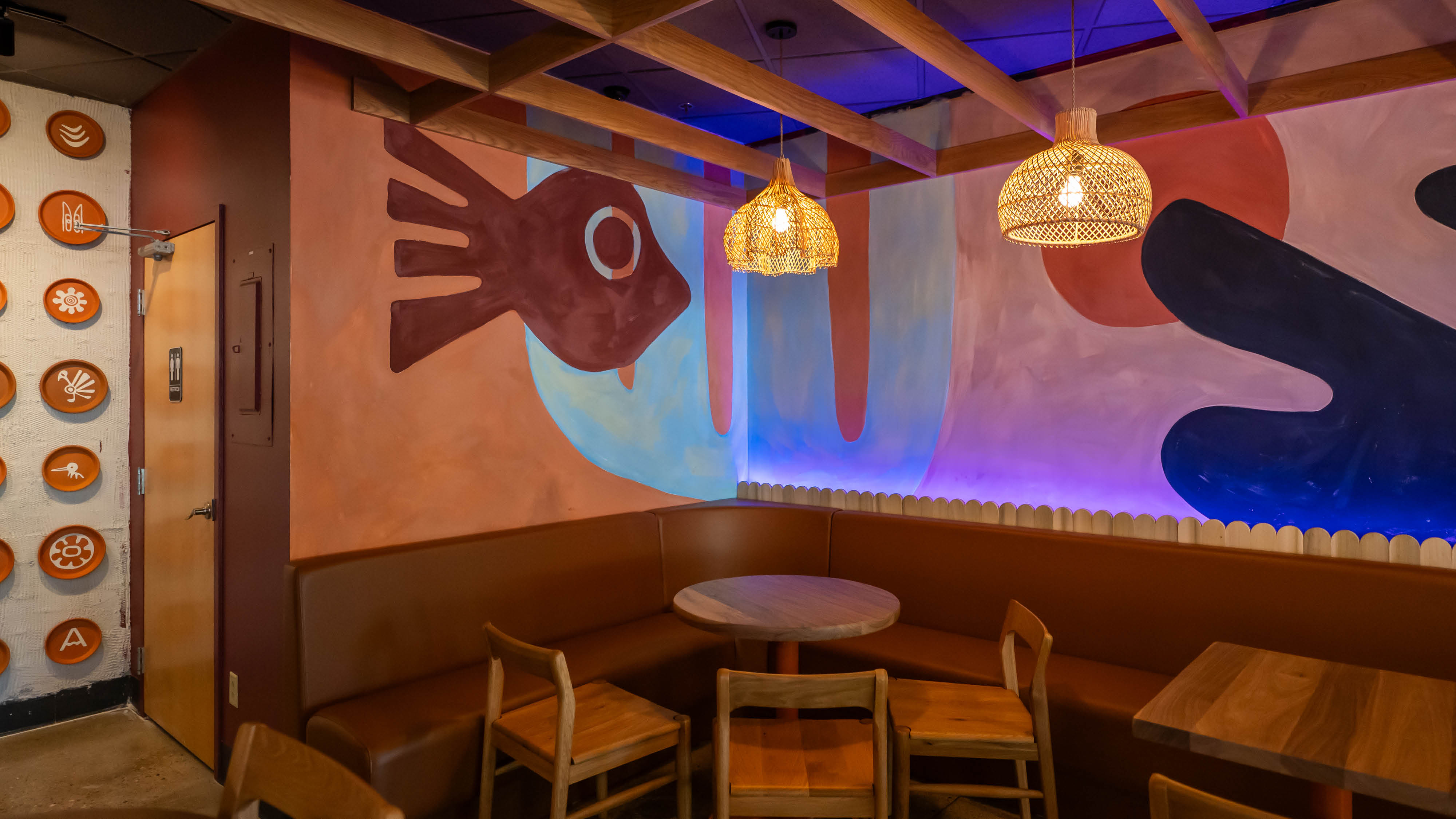 The interior of HWY1 Baja Bowls & Burritos on Monroe Street