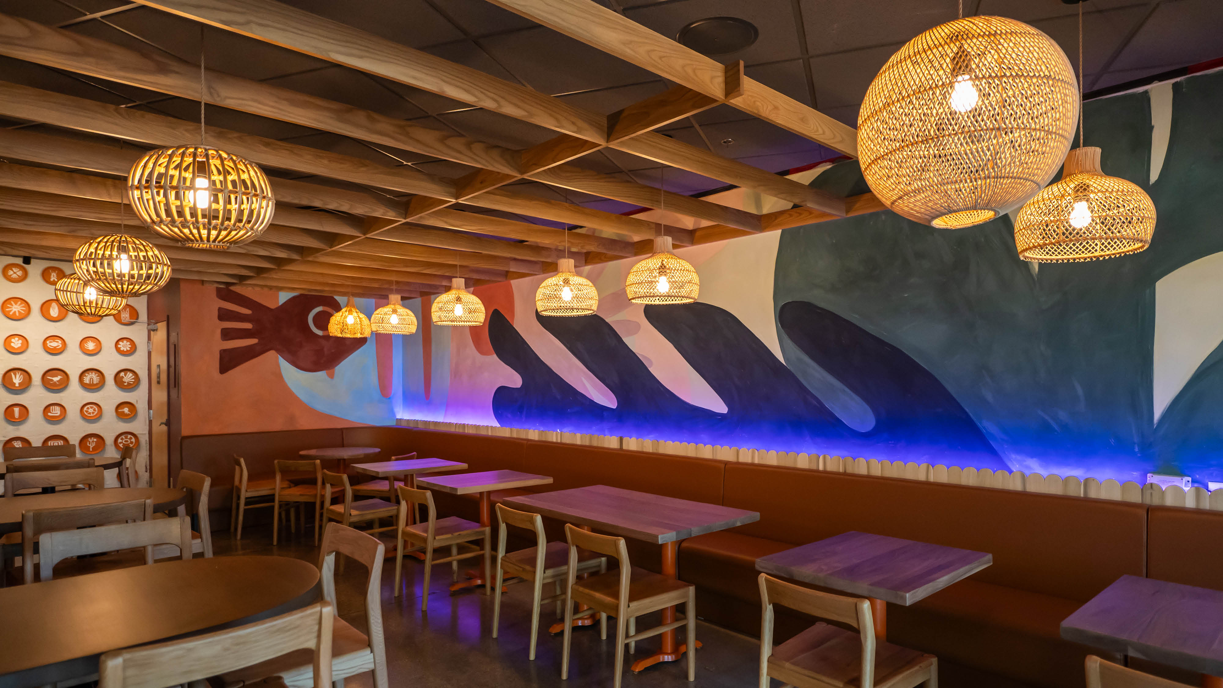 The interior of HWY1 Baja Bowls & Burritos on Monroe Street