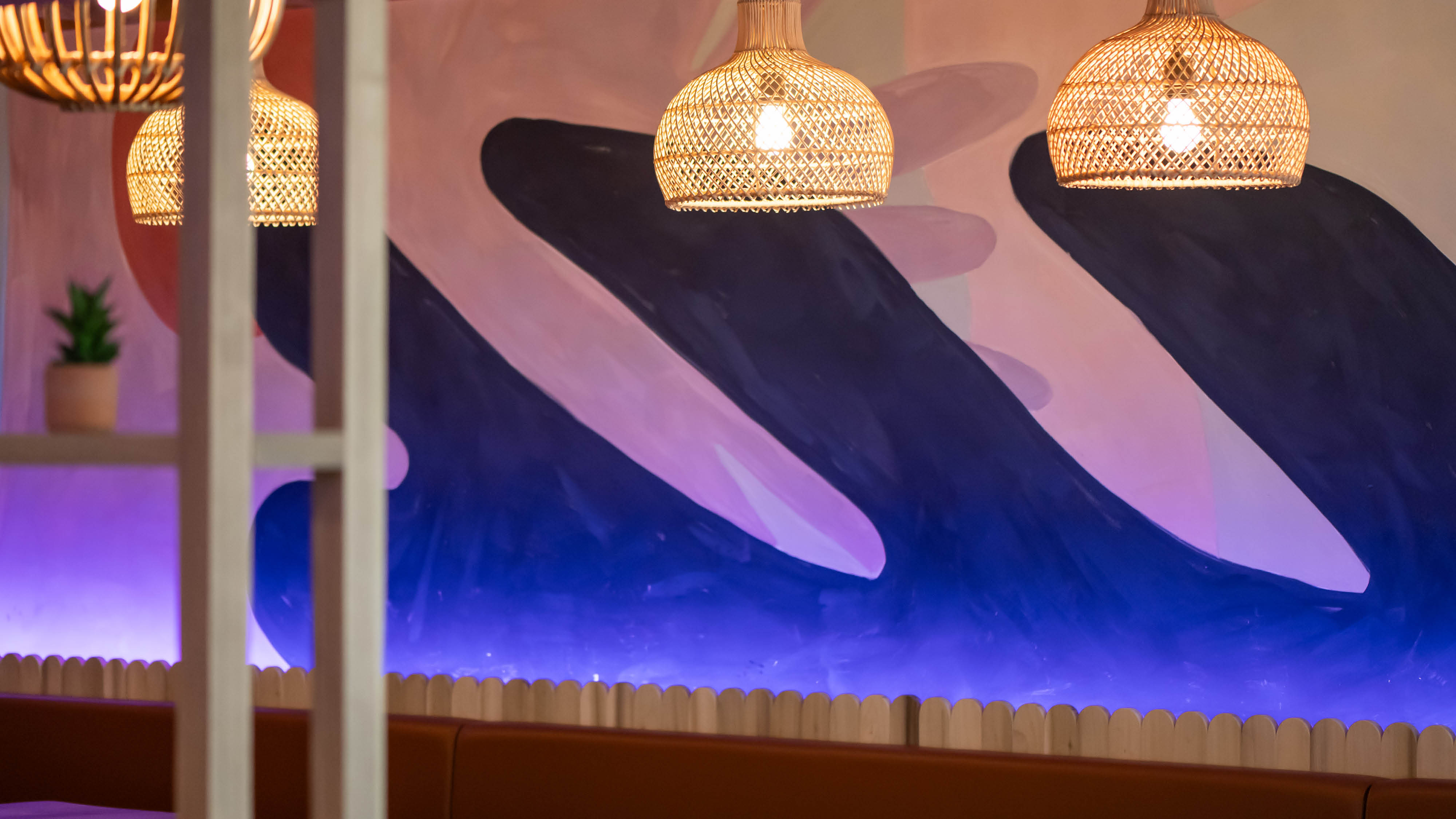 The interior of HWY1 Baja Bowls & Burritos on Monroe Street