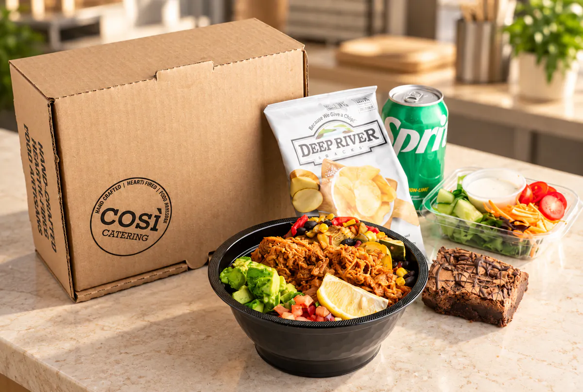 Così platters and buffet catering for a corporate event in Chicago