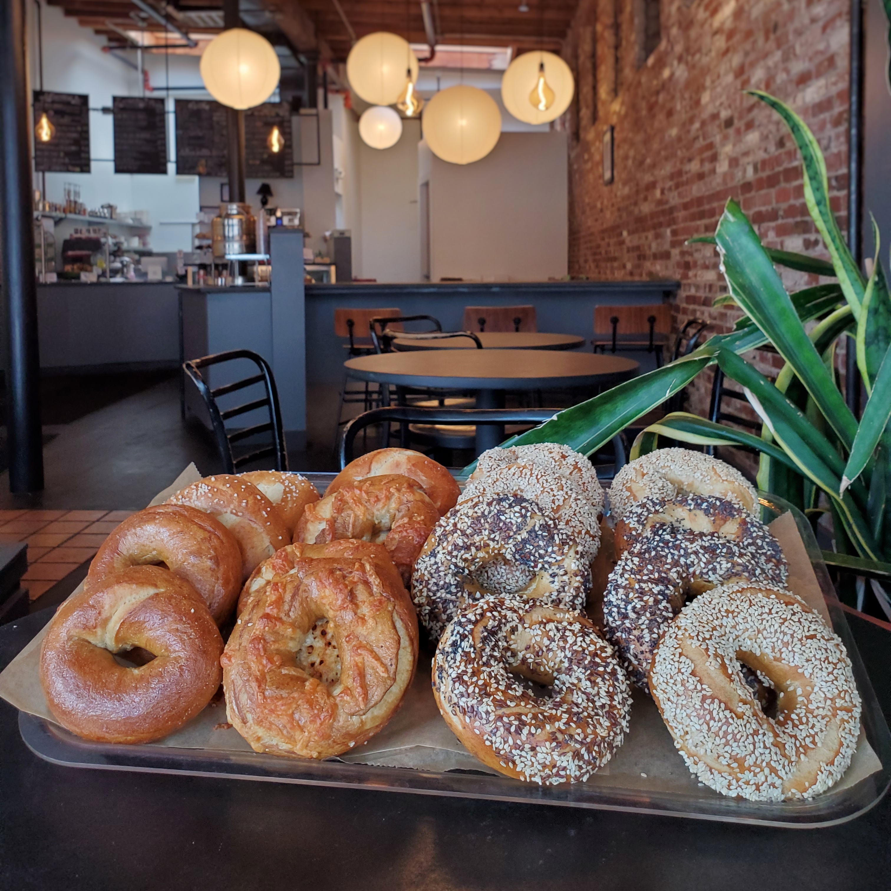 a donut sitting on top of a table