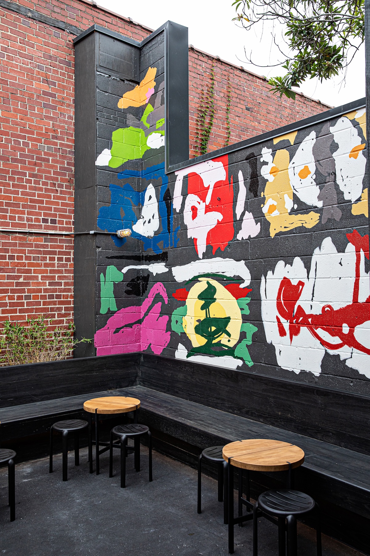 graffiti on a brick building