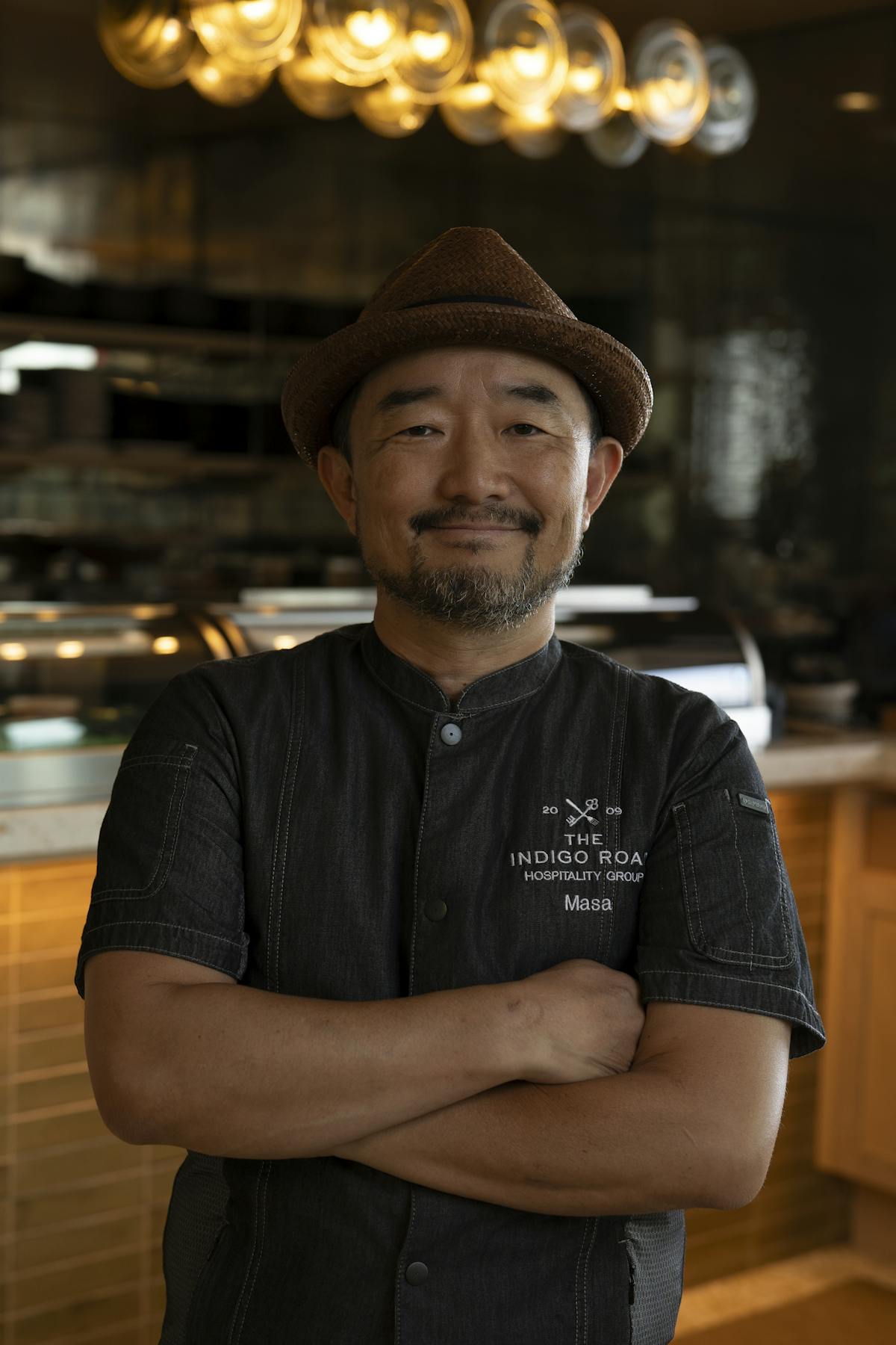 a man wearing a hat