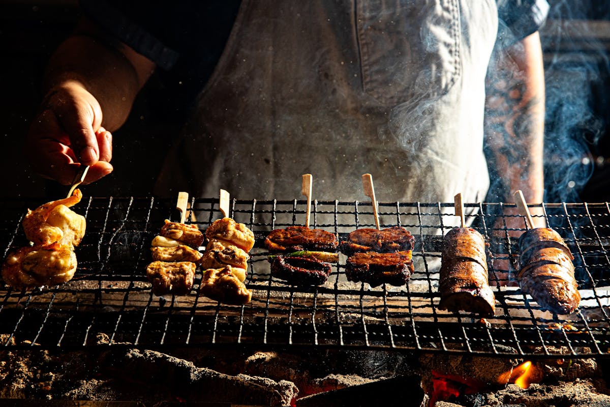 food on a grill