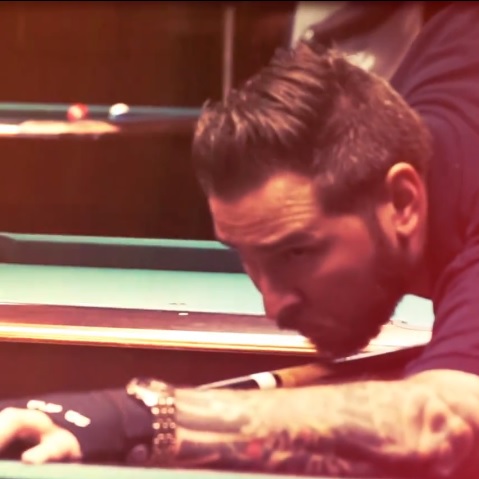 a man sitting on a table