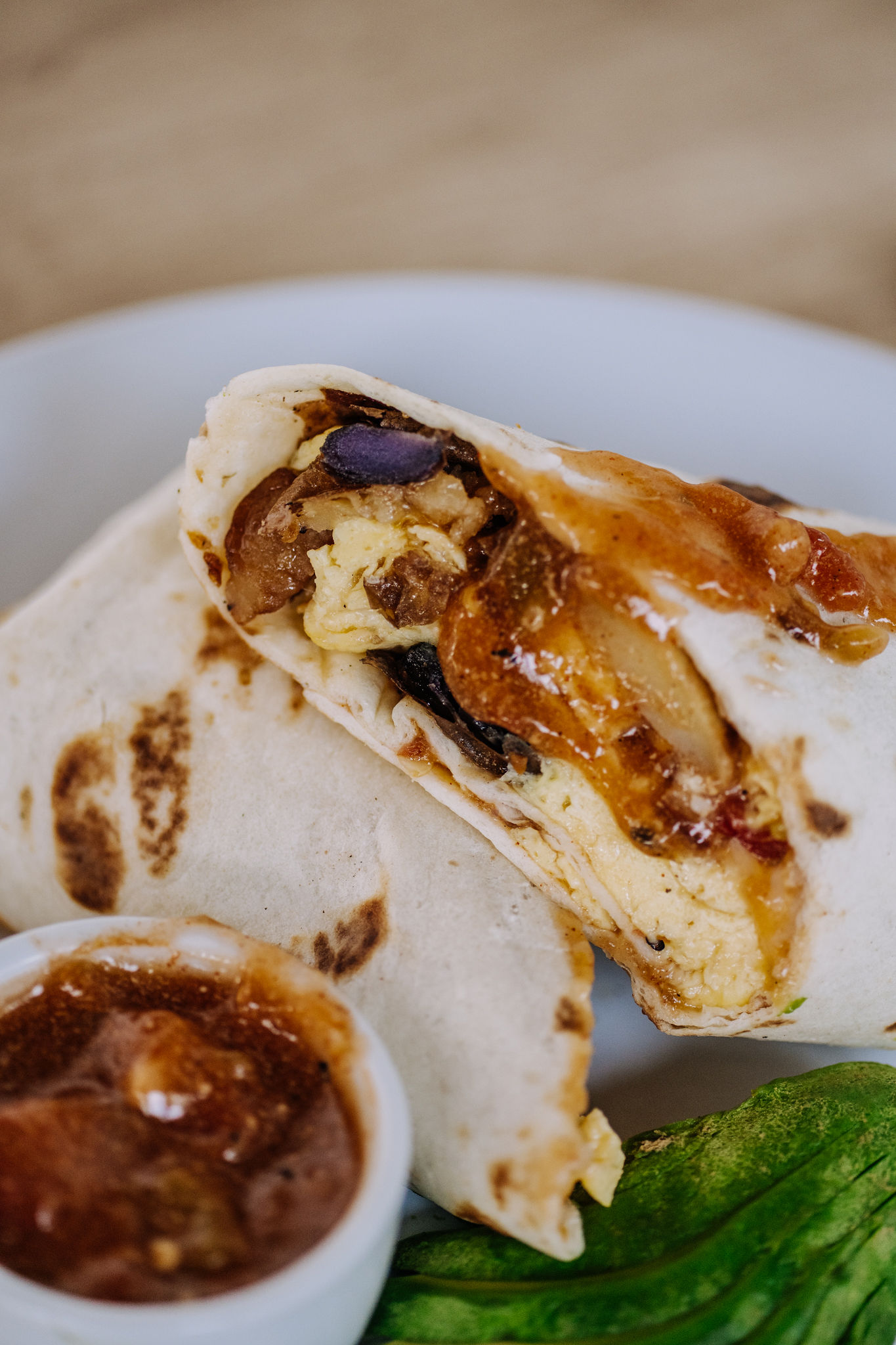 a piece of food on a plate