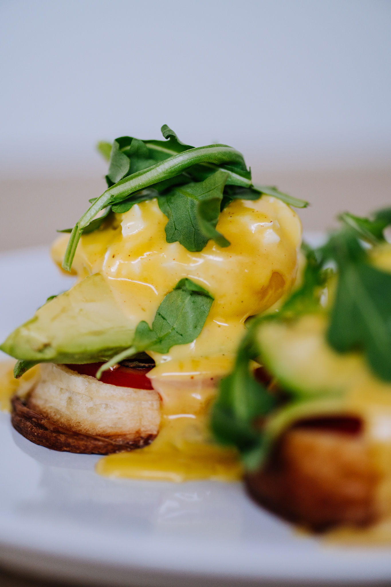 a close up of food on a plate