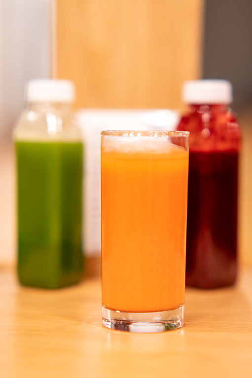 a glass of orange juice