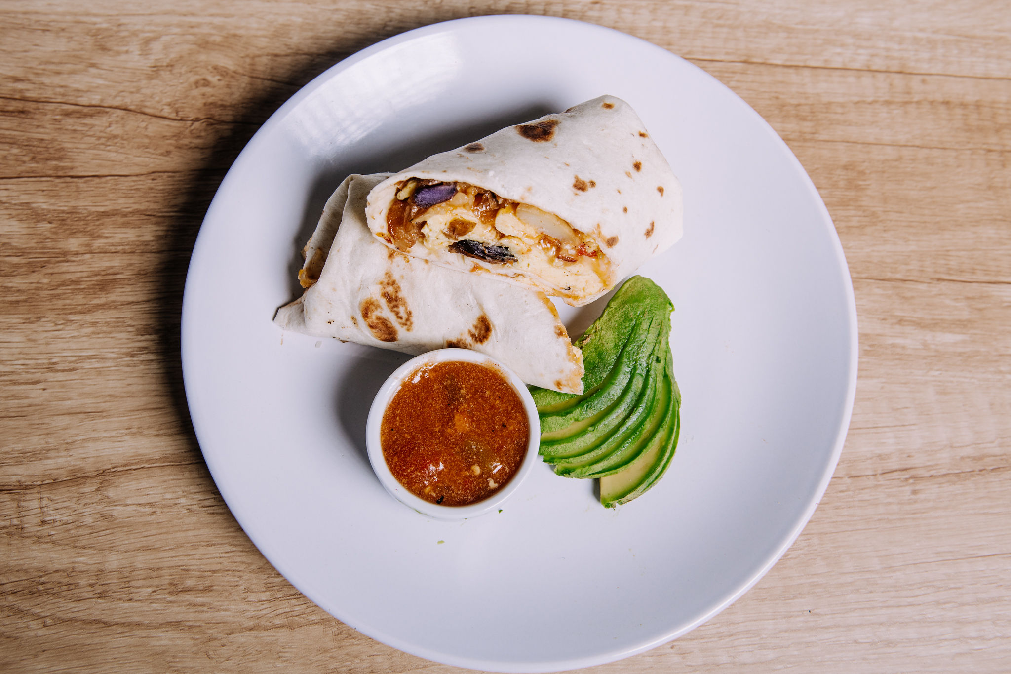 a plate of food on a table