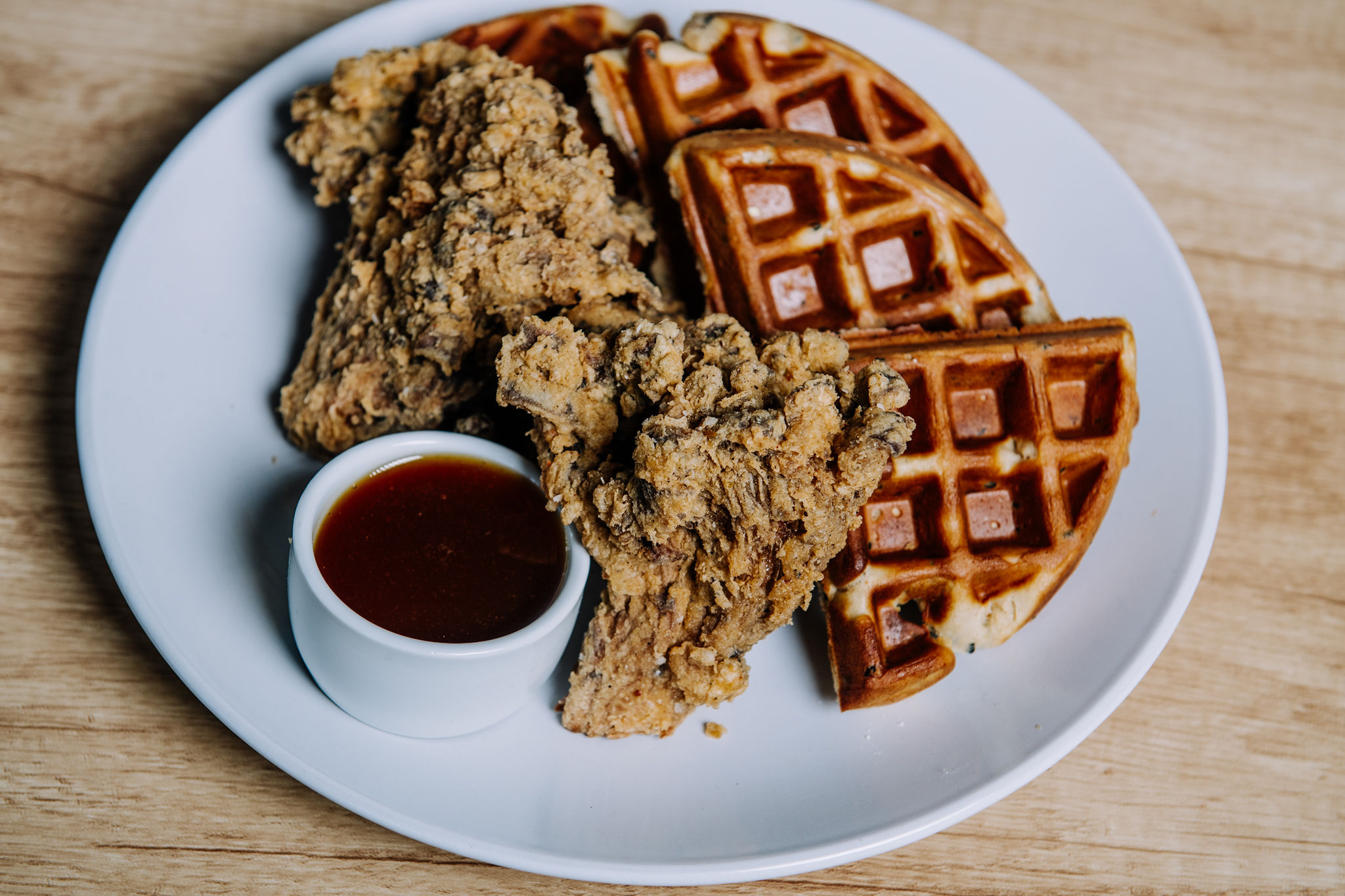 a plate of food on a table