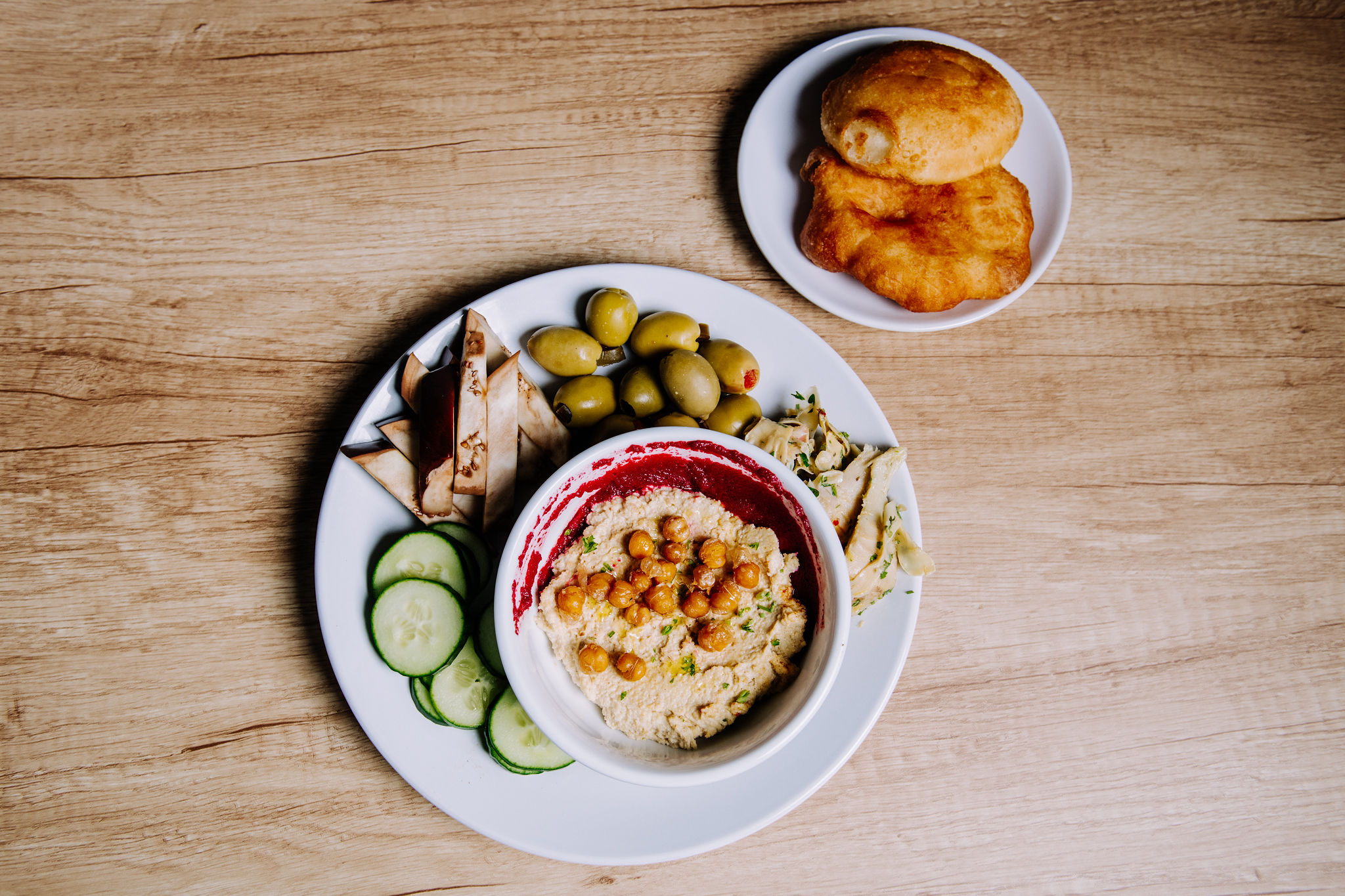 a plate of food on a table