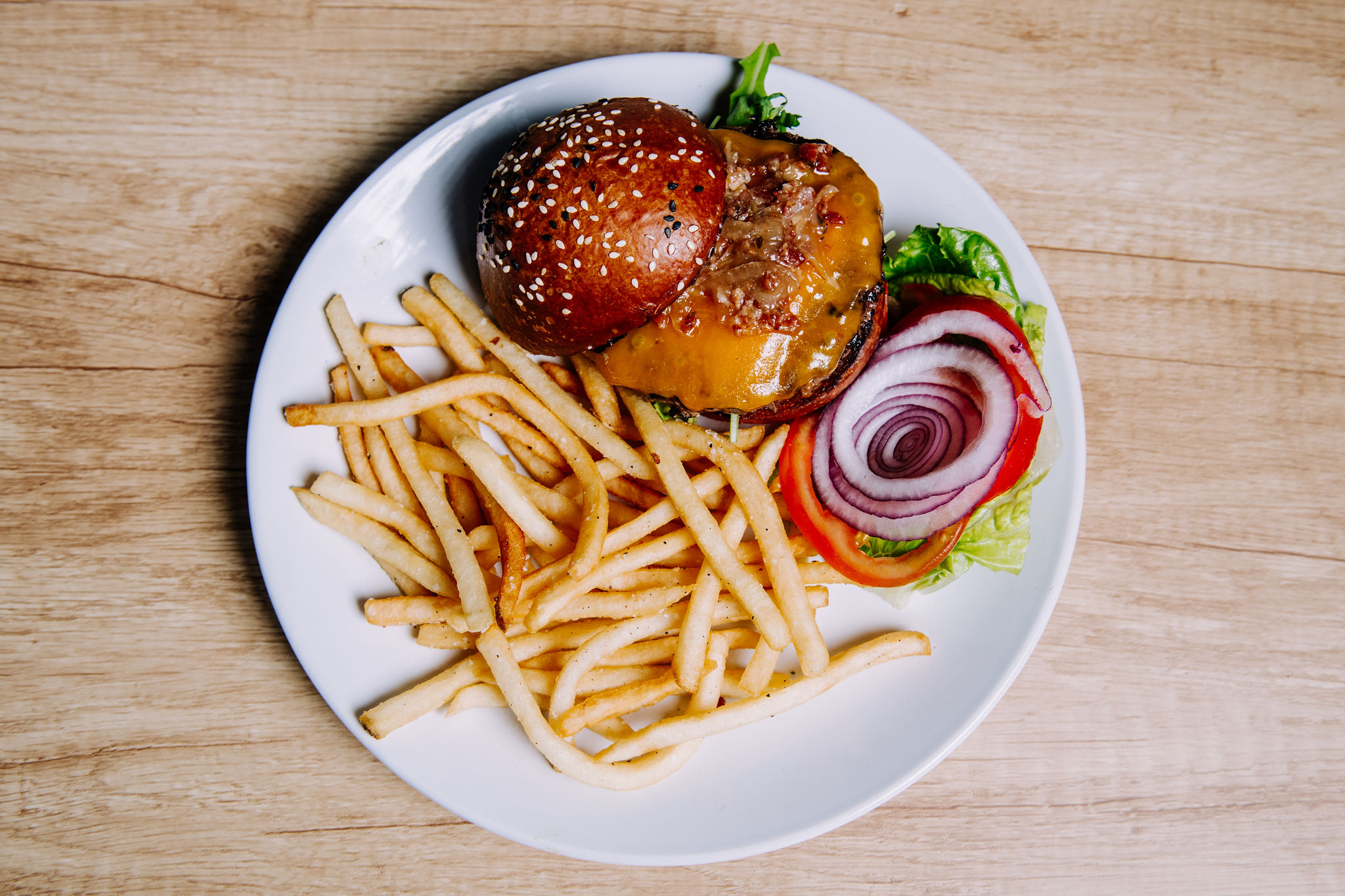a plate of food on a table
