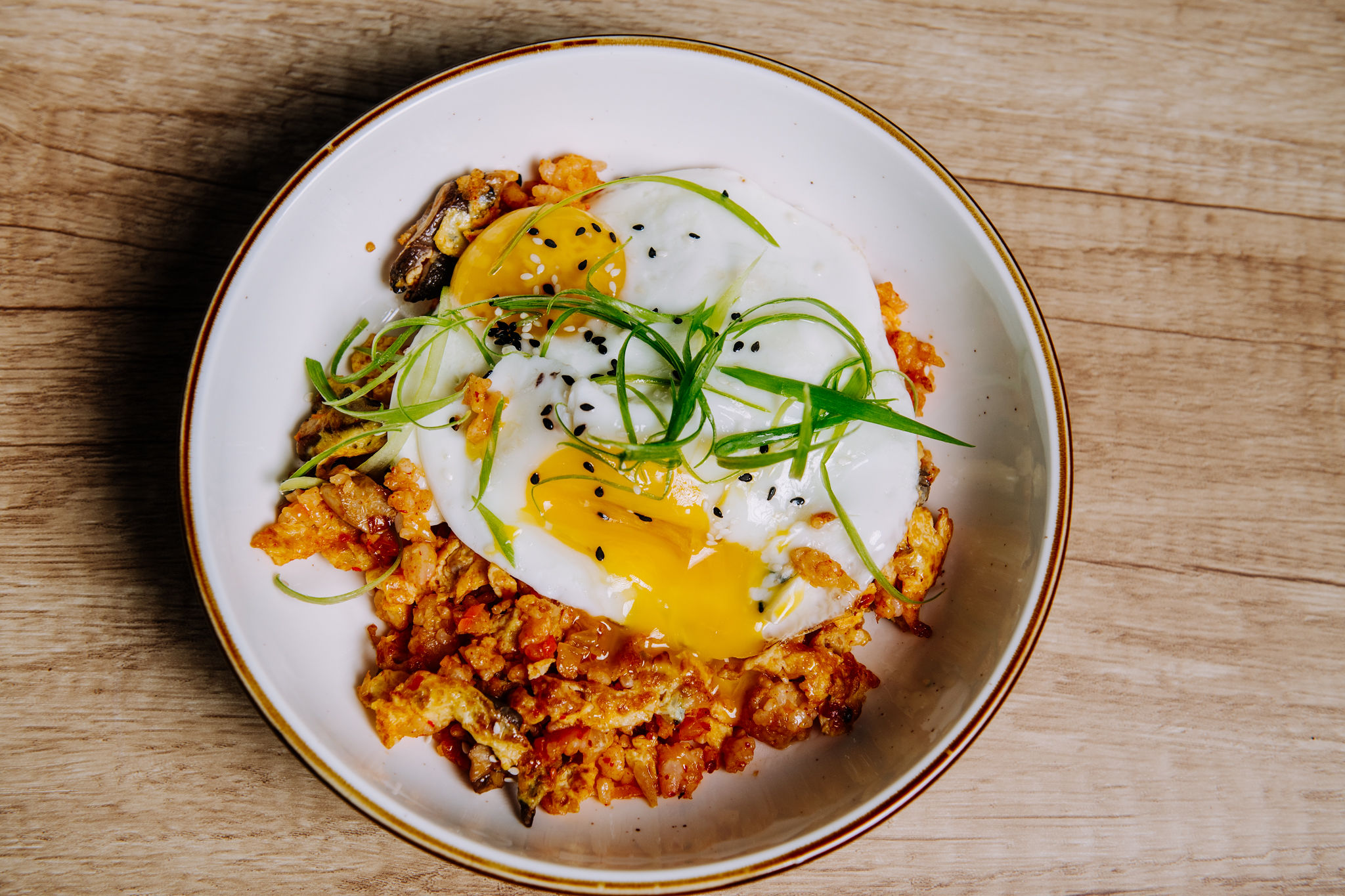 a plate of food on a table