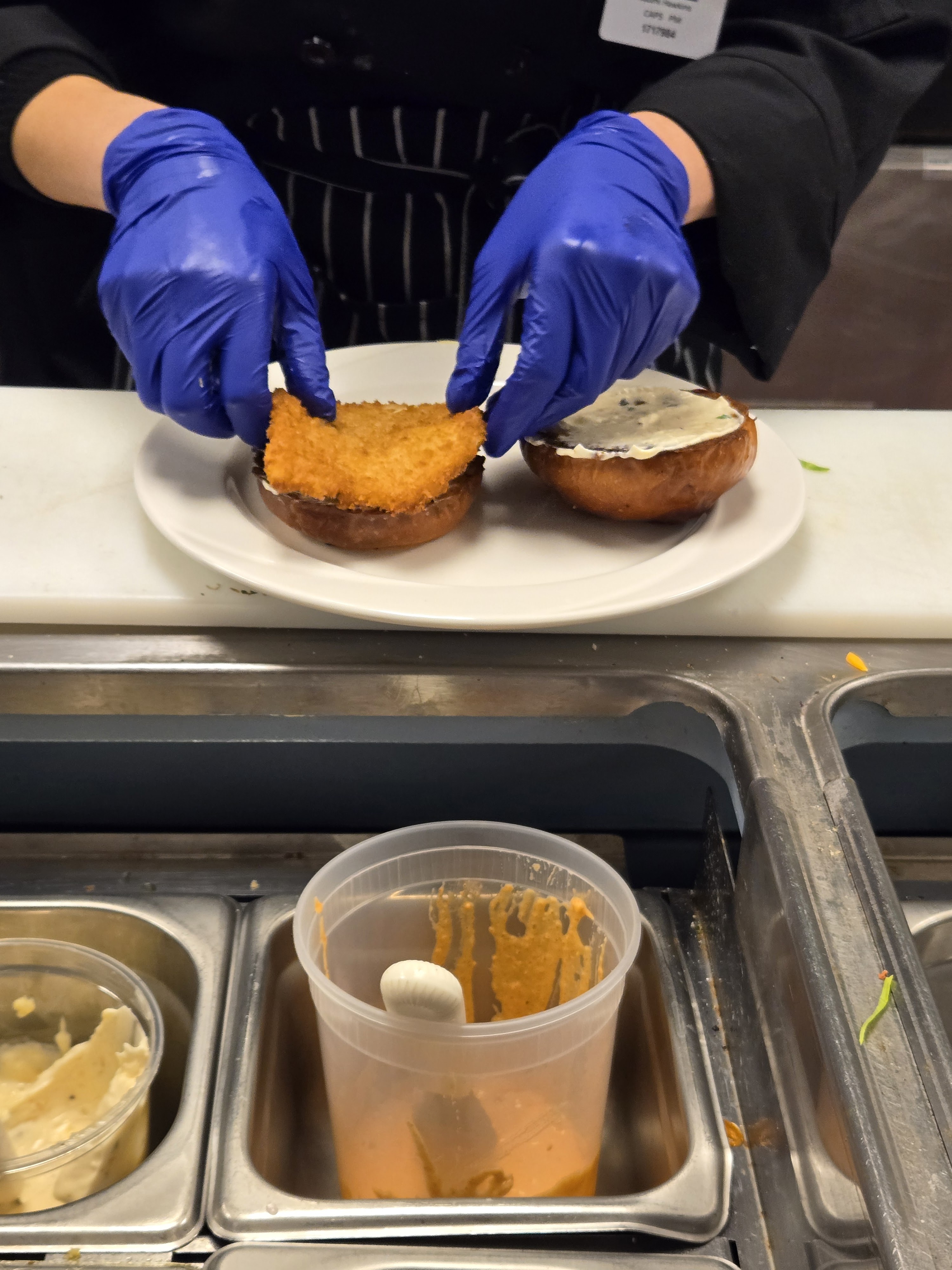 a tray of food