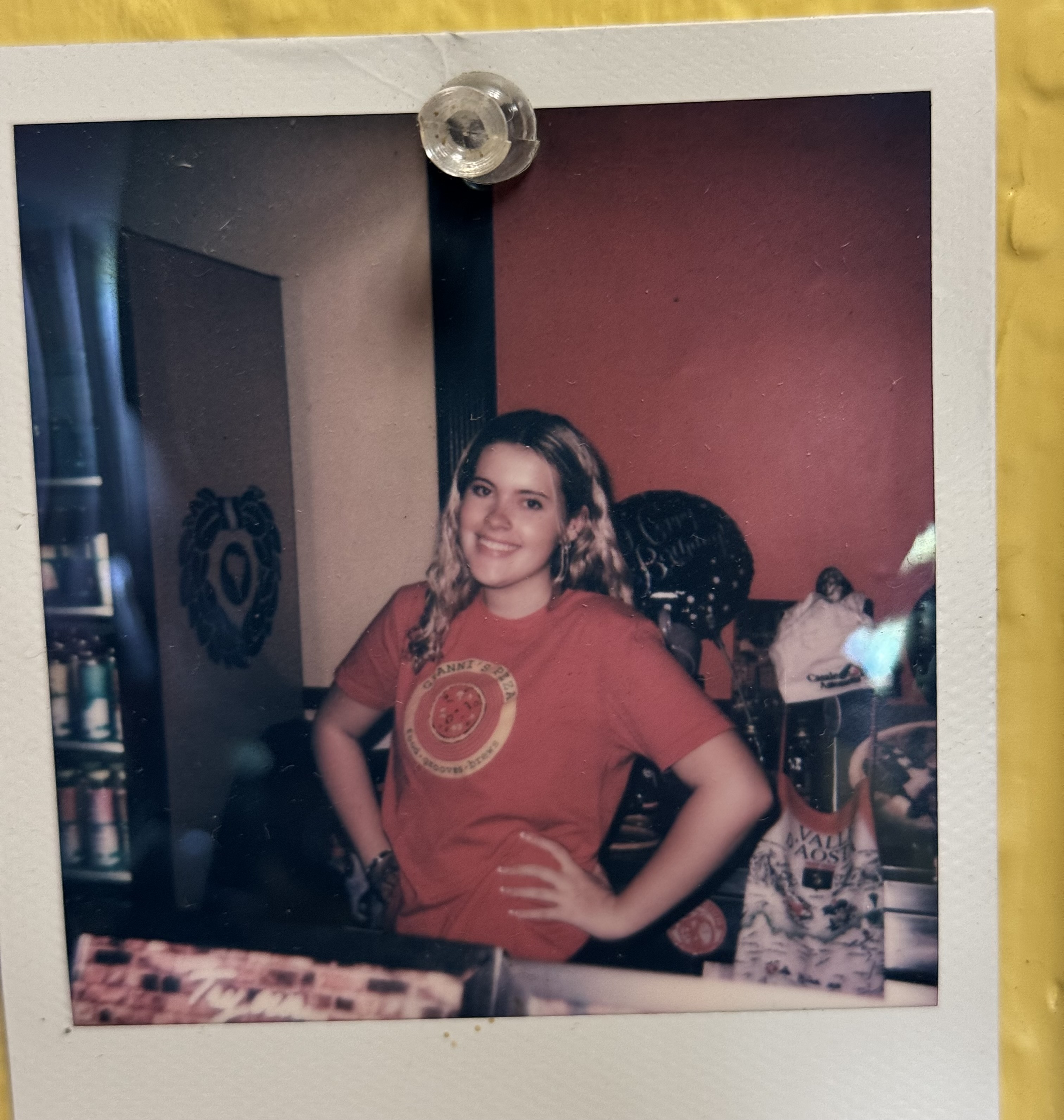 a person standing in a room