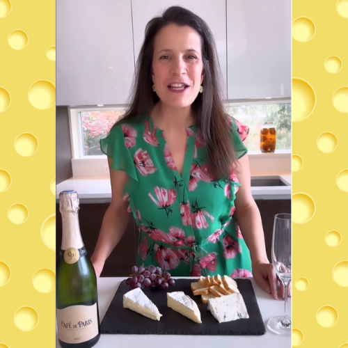 Jill Erber standing in front of a refrigerator
