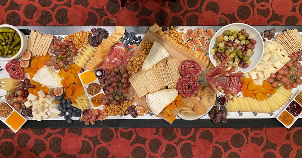 a bunch of food on a table