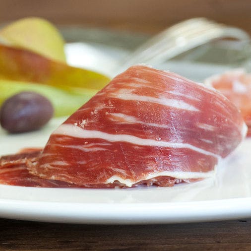 a close up of food on a plate