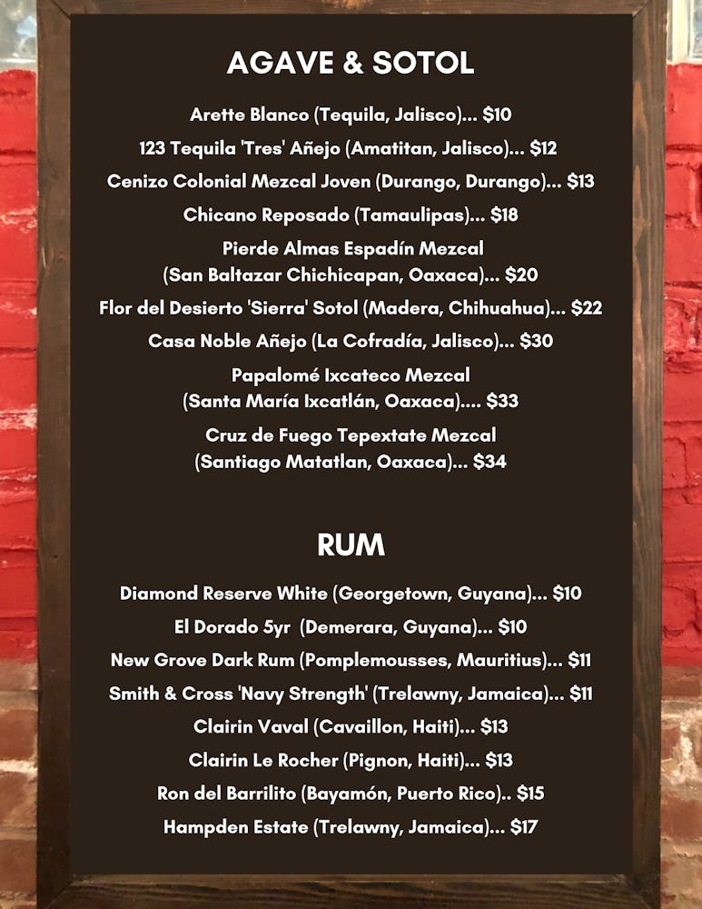 Agave & Sotol list call for more info
