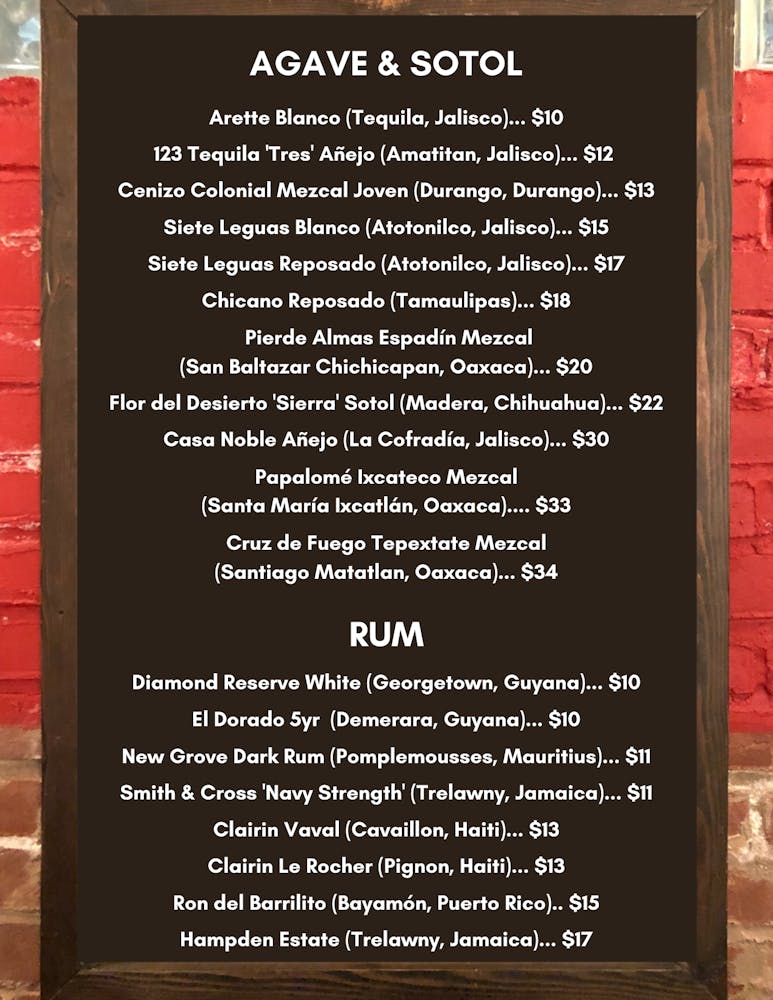 Agave & Sotol list call for more info