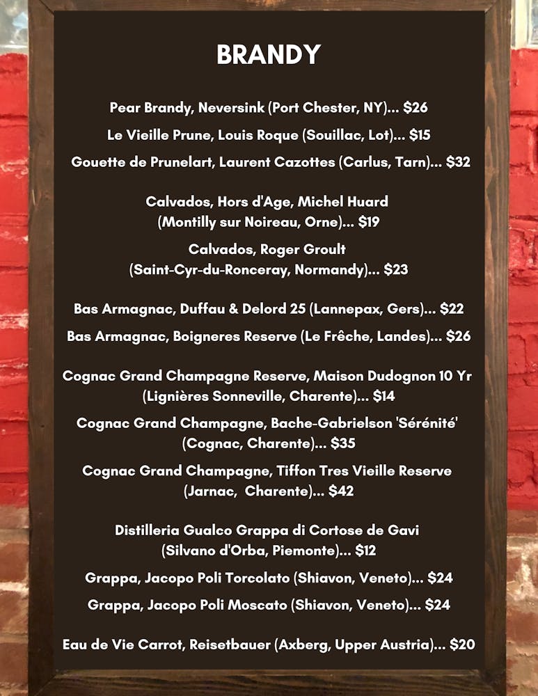 Brandy list call for more info