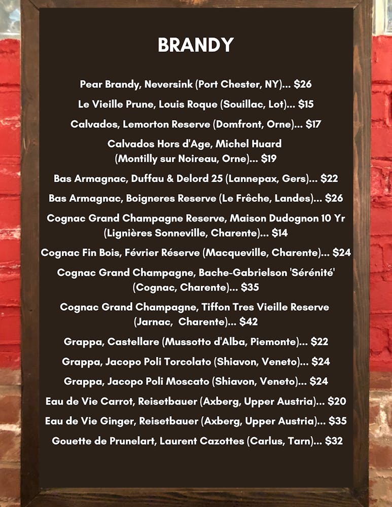Brandy list call for more info