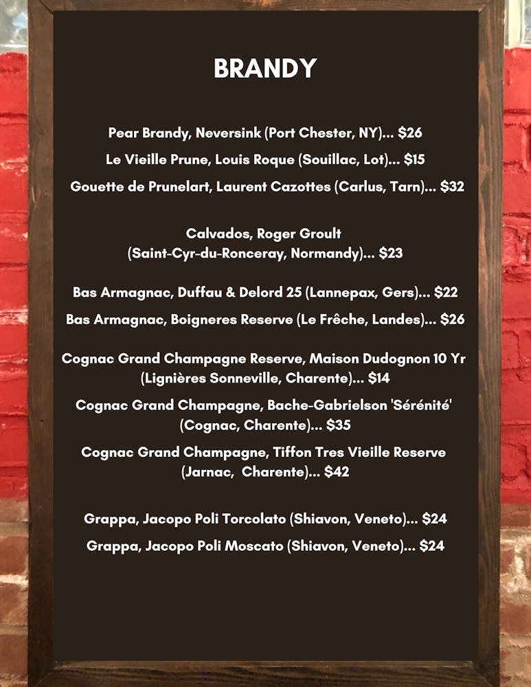 Brandy list call for more info