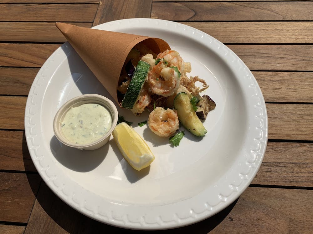 a plate of food on a table