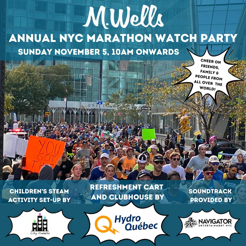 a sign in front of a crowd