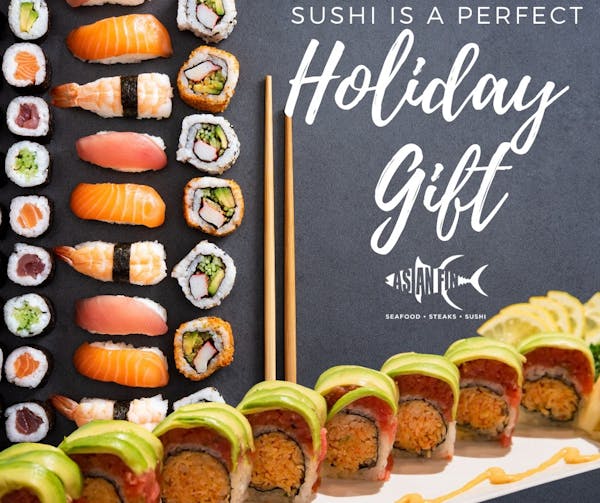 a group of sushi