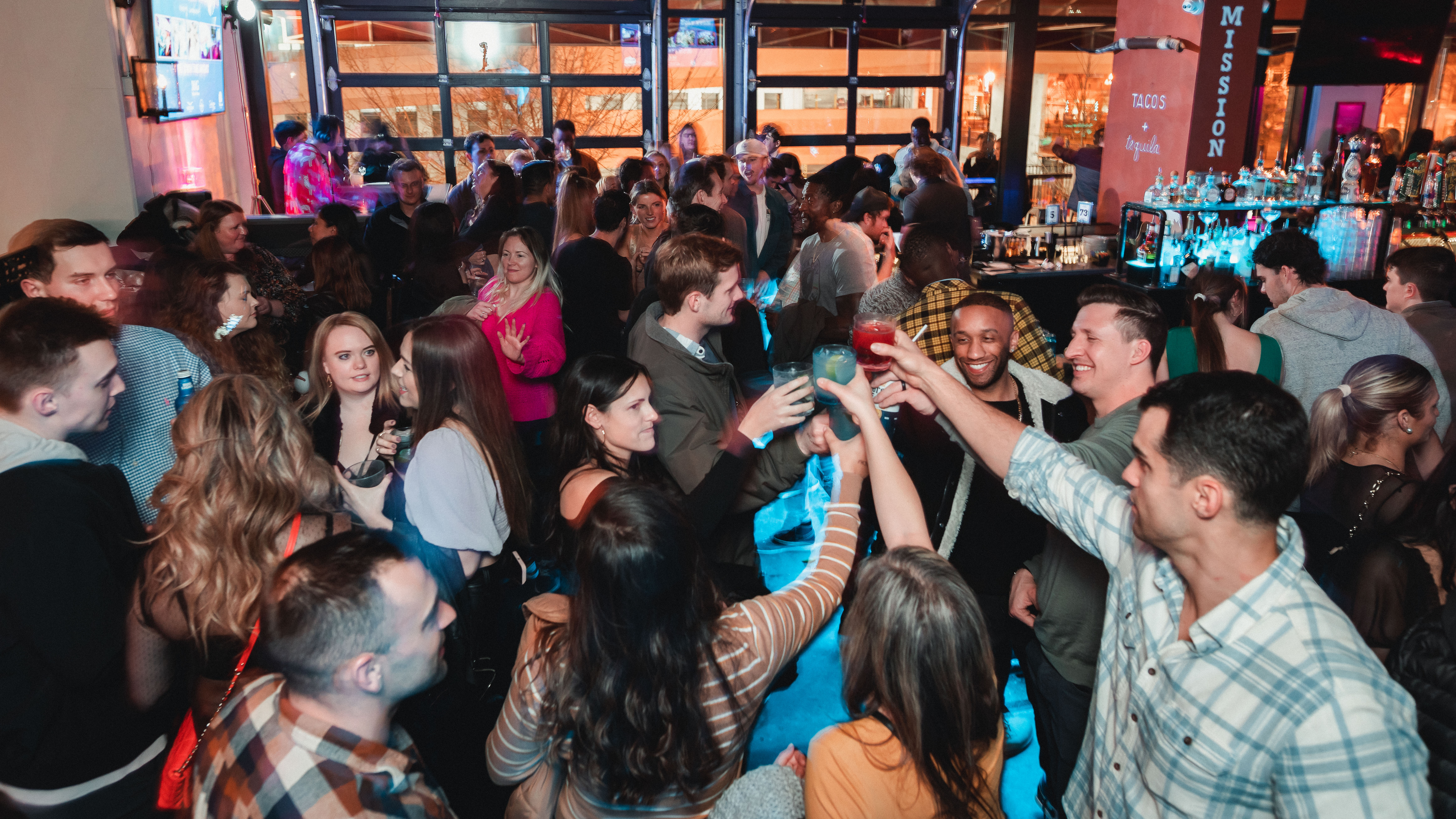 Gemma Collins et al. standing in front of a crowd