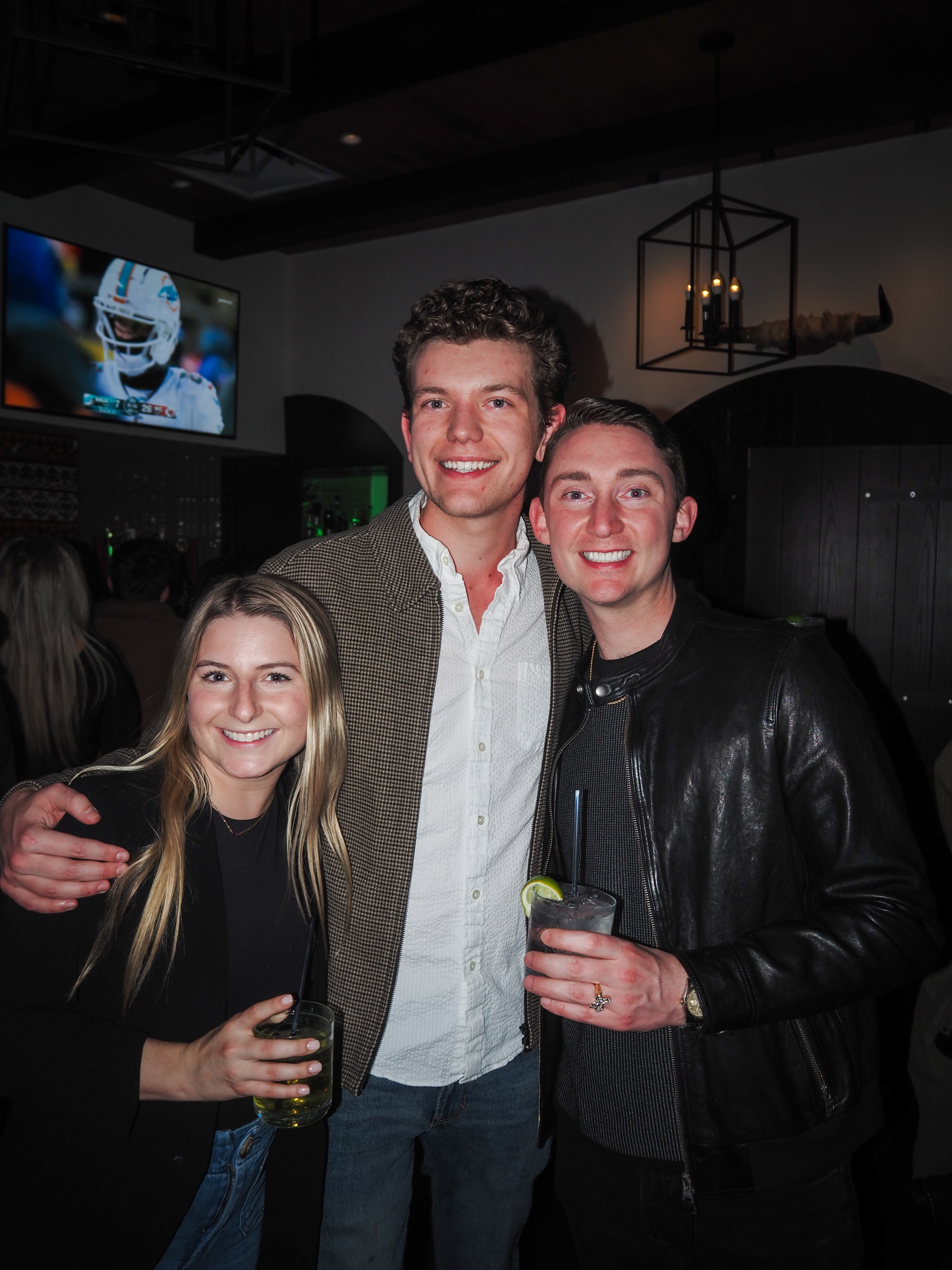 a couple of people posing for the camera