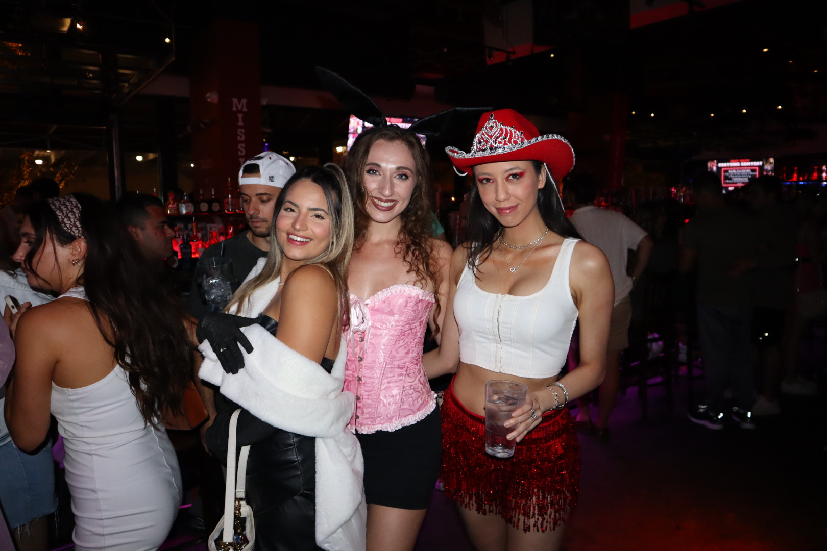 a couple of people posing for the camera