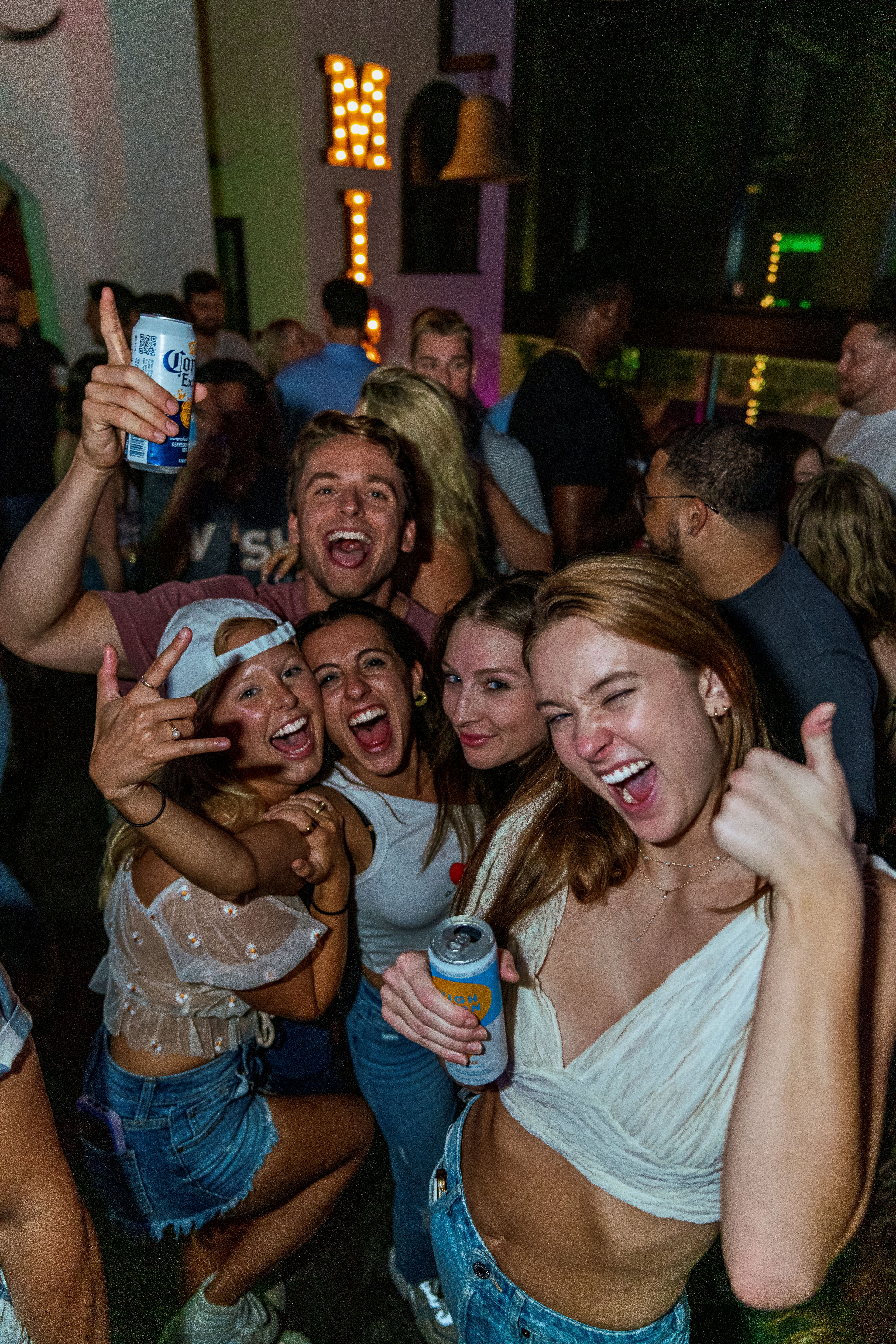 a group of people posing for the camera