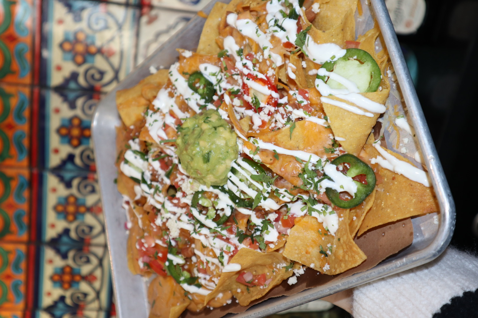 a box filled with different types of food on a table