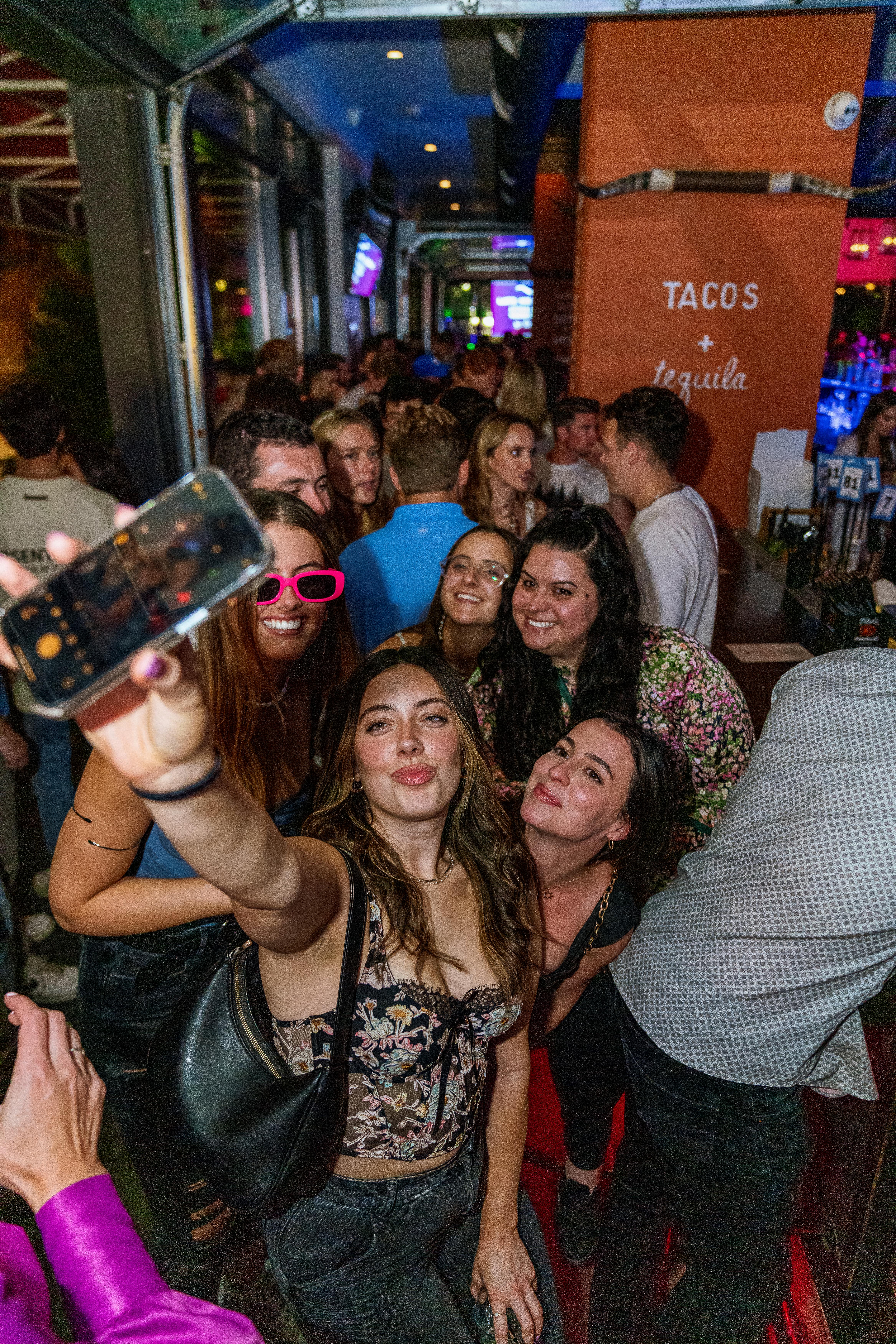 a group of people posing for the camera
