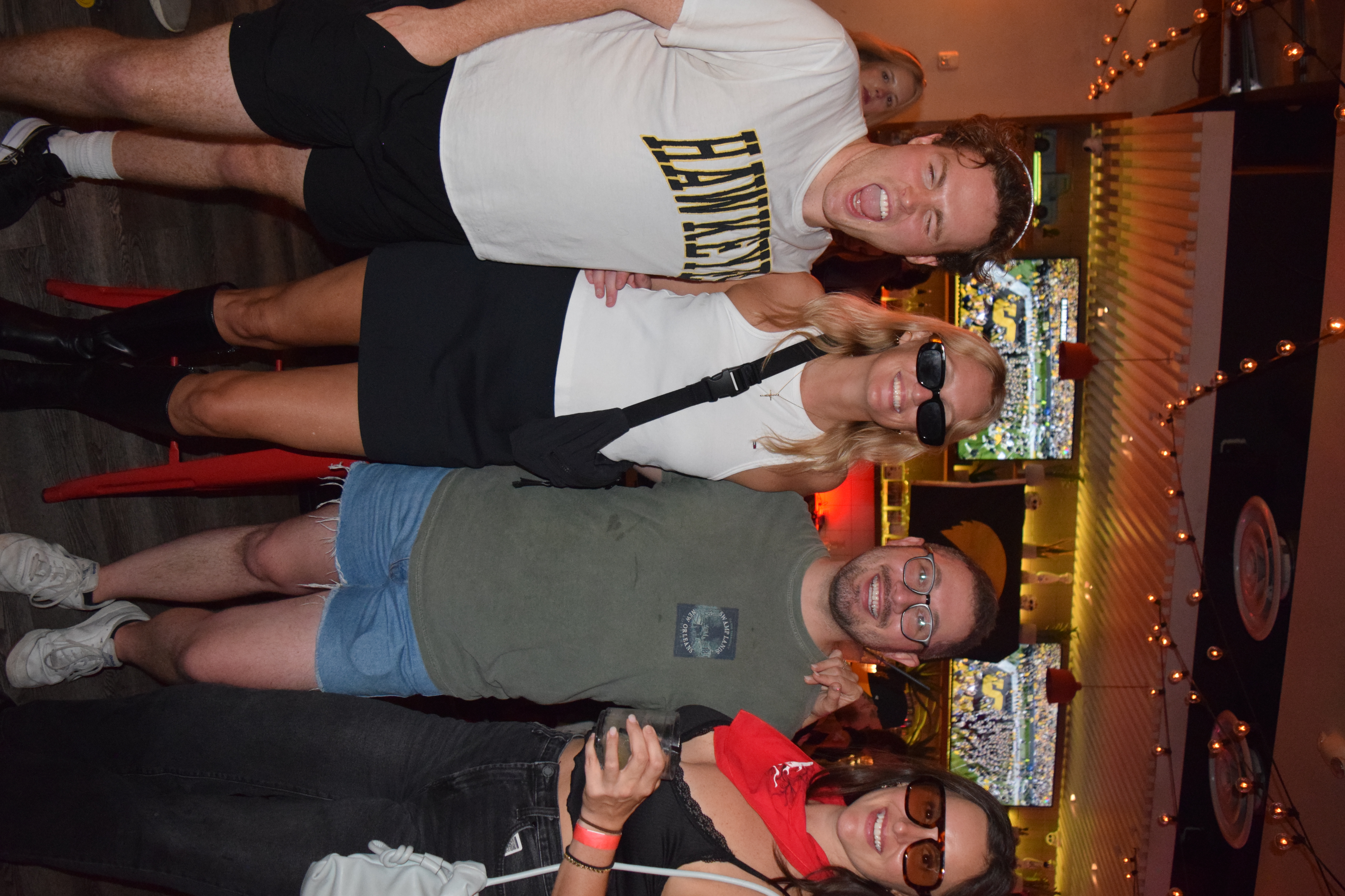 a group of people posing for a photo