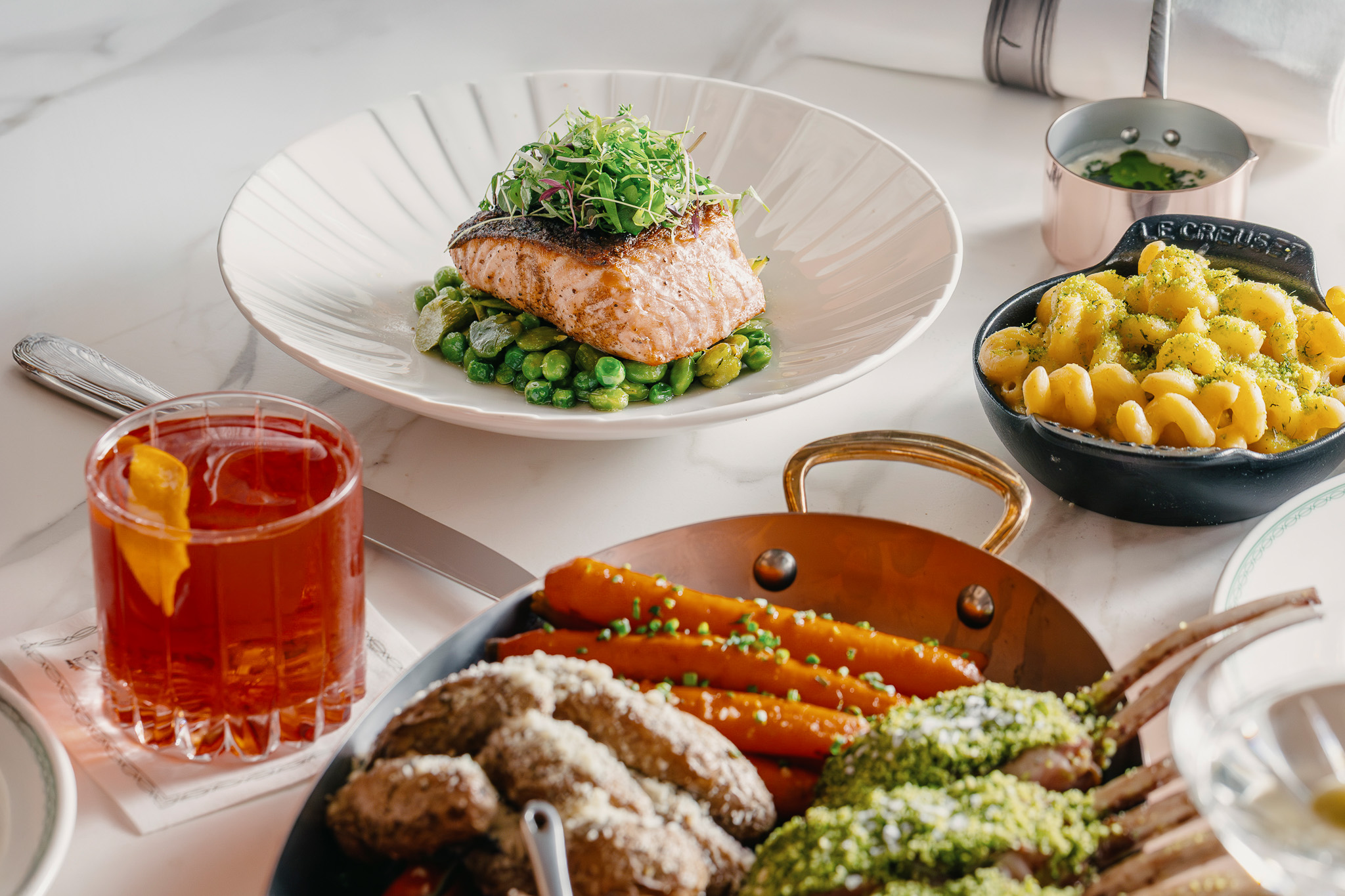 a plate of food on a table