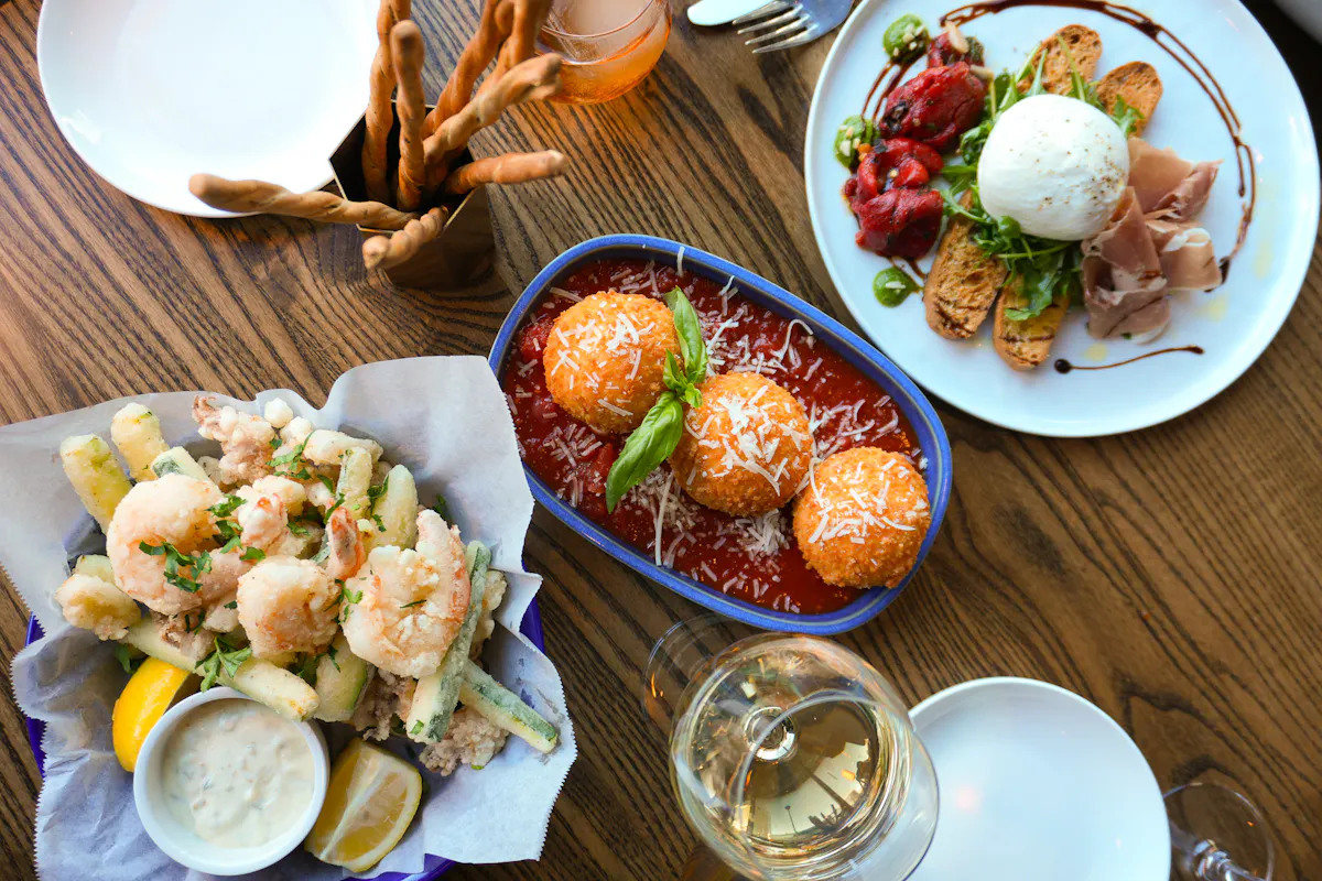 a plate of food on a table