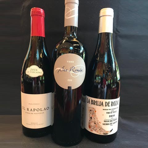 a close up of a bottle of wine