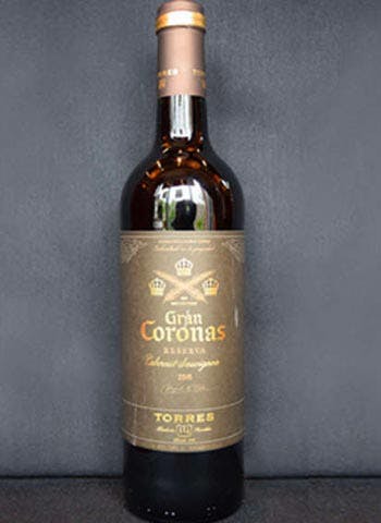 a close up of a bottle of wine