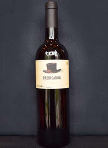 a close up of a bottle of wine